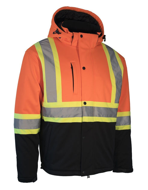  Reflective Apparel High Visibility Pullover Safety Hoodie -  ANSI Class 3, Adjustable Hood - Lime/Navy, Small : Tools & Home Improvement