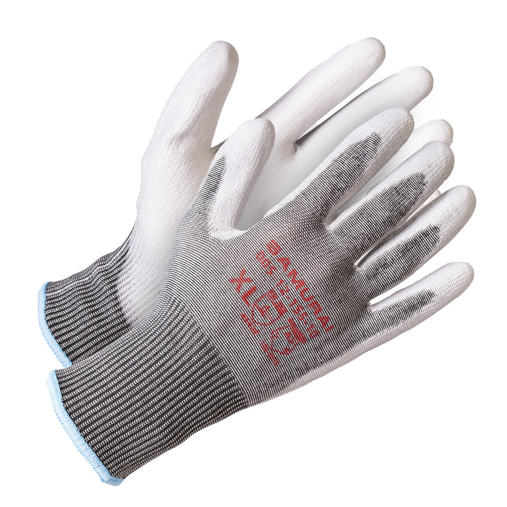 Level 5 Cut Resistant Gloves, HPPE, Polyurethane Palm Coated