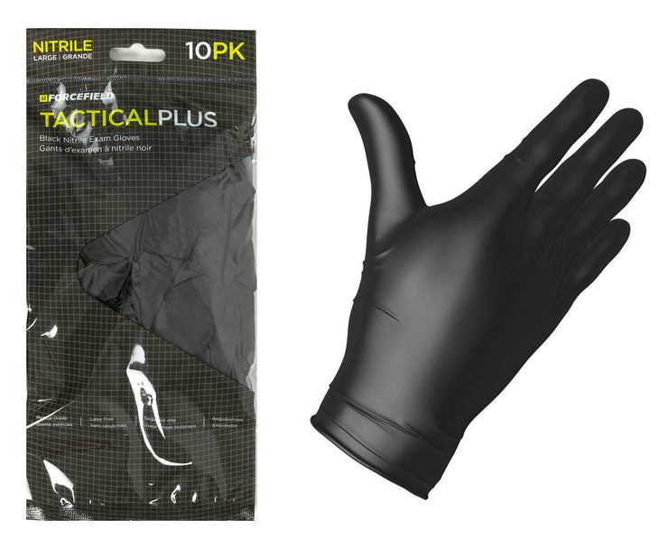 Gants d'examen jetables en nitrile Tactical Plus (paquet de 10)