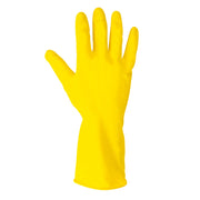 Flocklined Latex Dishwashing Style Rubber Gloves