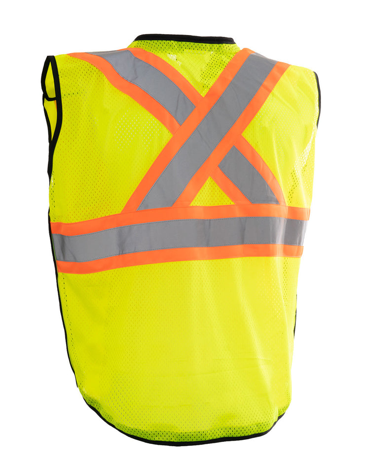 Deluxe Zip-up Safety Vest 5 Point Tear-away