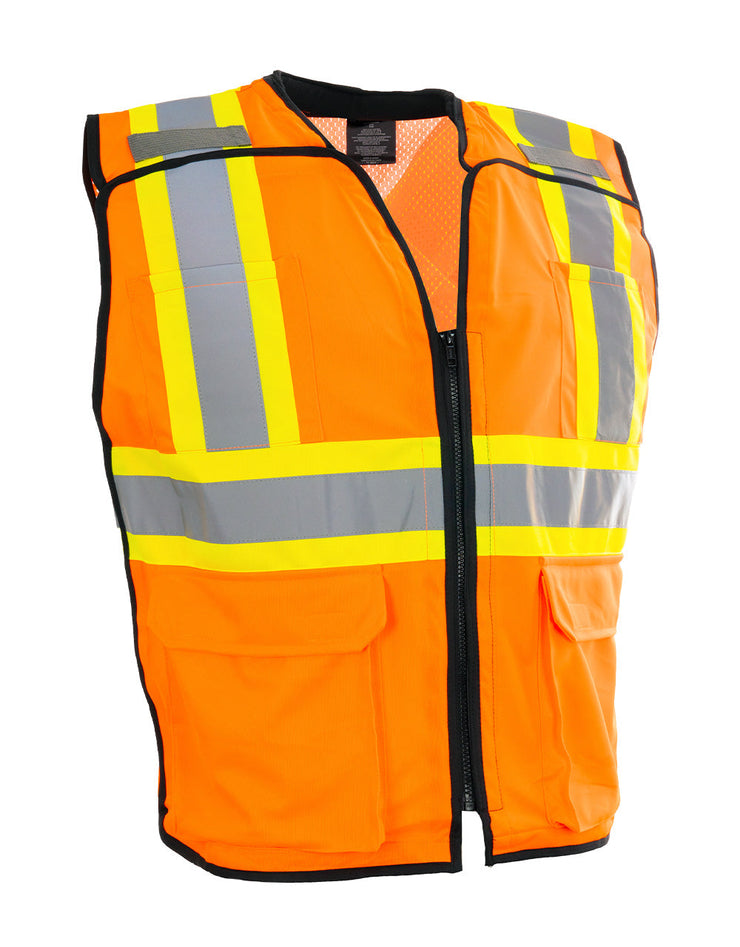 Deluxe Zip-up Safety Vest 5 Point Tear-away