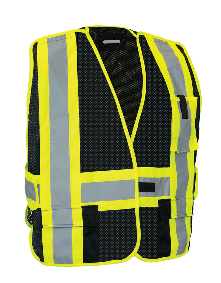 5-Point Tear-away Hi Vis Mesh Traffic Safety Vest, One-Size