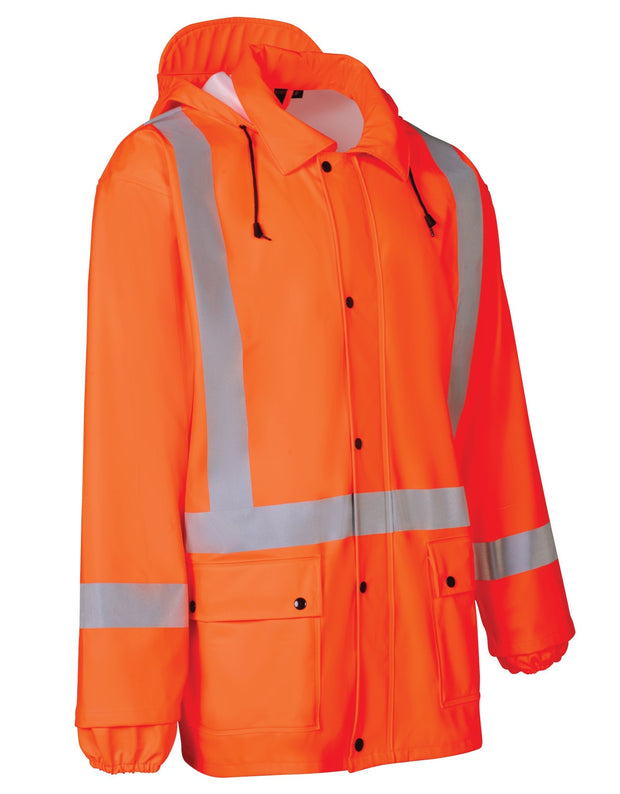 Lightweight Fire Resistant (FR) Hi-Vis Safety Rain Jacket