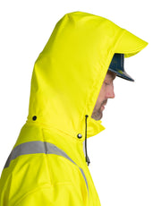 Veste de pluie de sécurité légère et résistante au feu (FR) haute visibilité