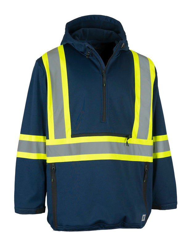 Hi Vis Safety Anorak Pullover Softshell