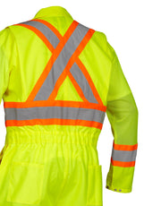 Hi Vis Safety Flagger's Coverall, Unlined