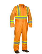 Hi Vis Safety Flagger's Coverall, Unlined