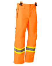 Orange "Torngat" Premium Ripstop 2-In-1 Hi-Vis Safety Suspender Pants