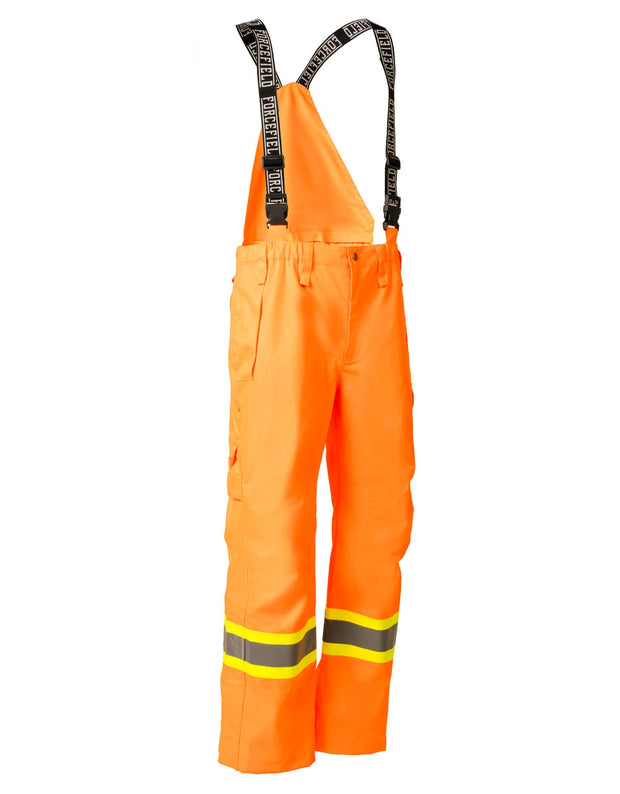 Orange "Torngat" Premium Ripstop 2-In-1 Hi-Vis Safety Suspender Pants