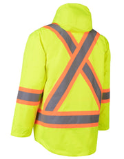 4-in-1 Hi Vis Safety Parka (All Lime)