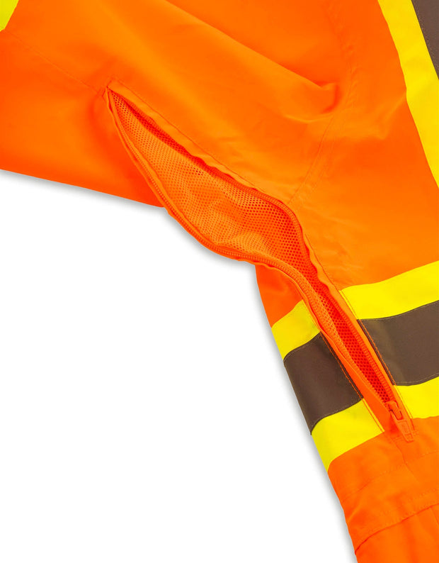 Orange "Torngat" Premium Ripstop 4-in-1 Hi-Vis Safety Parka