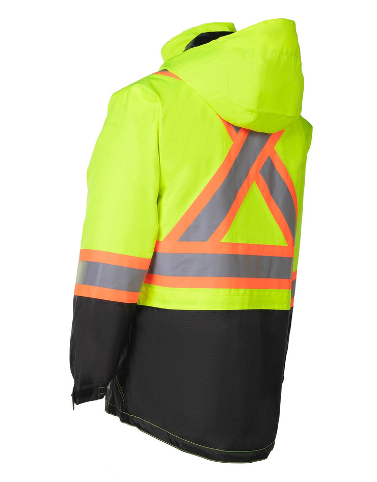 Parka de sécurité haute visibilité 4 en 1 en Ripstop de qualité supérieure « Torngat » Lime 