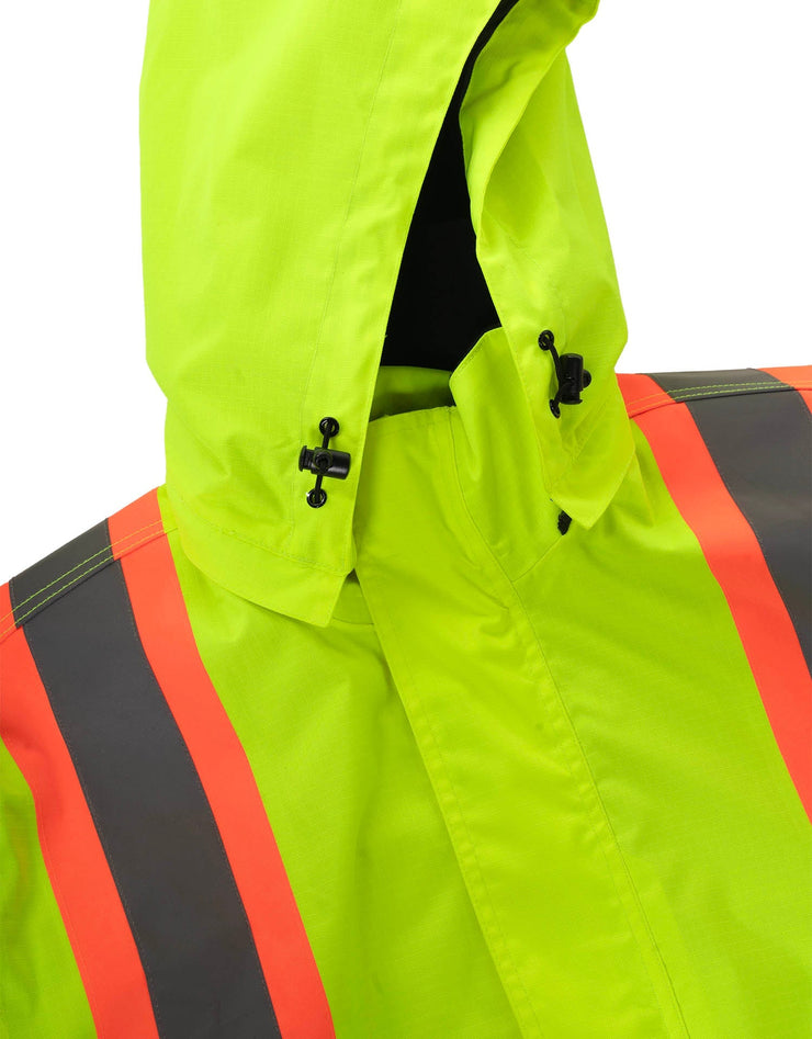 Parka de sécurité haute visibilité 4 en 1 en Ripstop de qualité supérieure « Torngat » Lime 