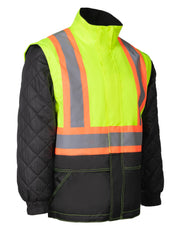 Lime "Torngat" Premium Ripstop 4-in-1 Hi-Vis Safety Parka