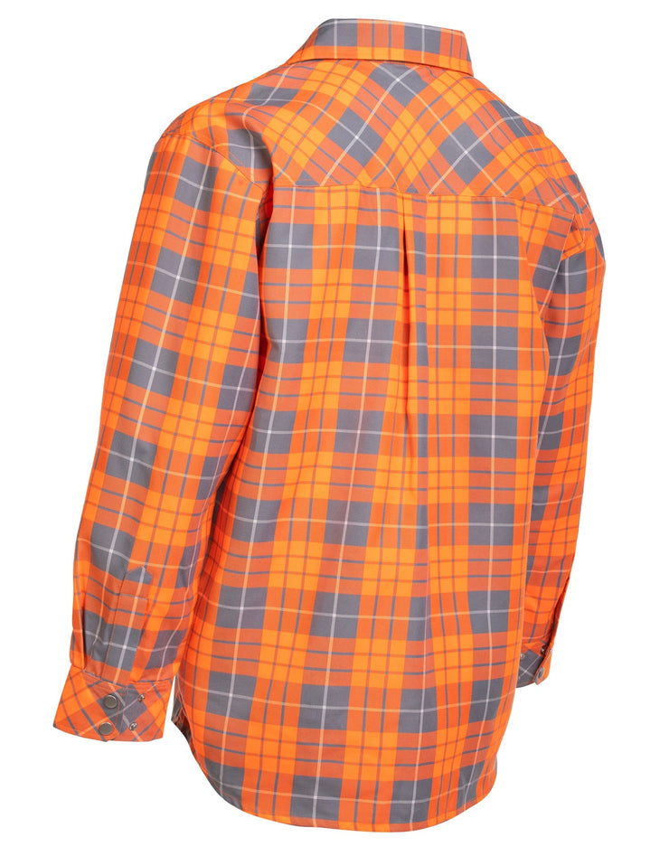 Hi Vis Orange Plaid Unlined Flannel Shirt