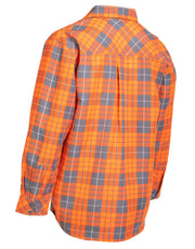 Chemise en flanelle non doublée à carreaux orange haute visibilité