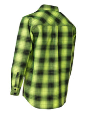 Hi Vis Black Shadow Plaid Unlined Flannel Shirt