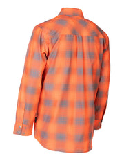 Chemise en flanelle non doublée à carreaux orange haute visibilité