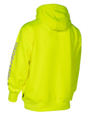 Sweat à capuche graphique Forcefield à manches avec logo Hi Vis Lime Pullover