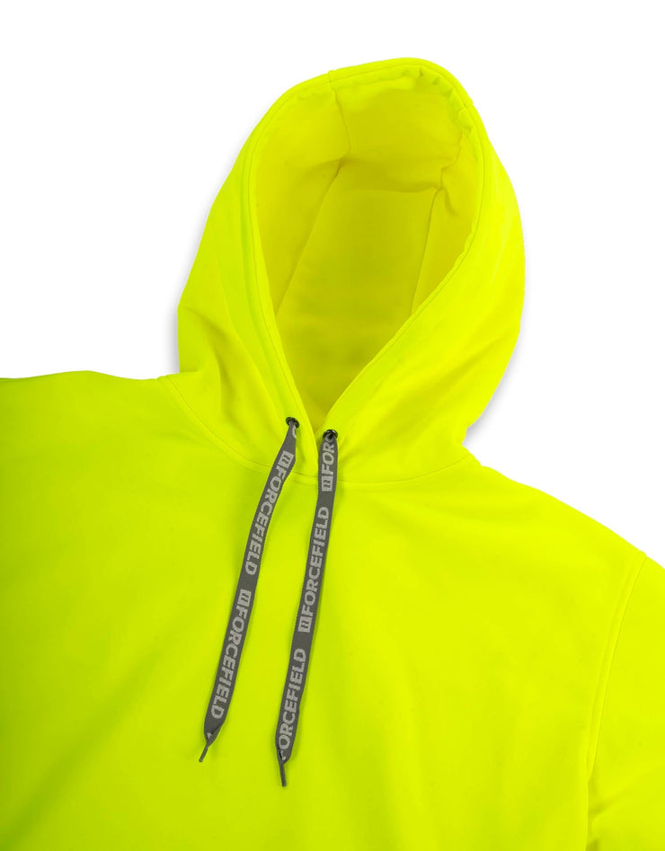 Hi Vis Lime Pullover Forcefield Logo Sleeve Graphic Hoodie