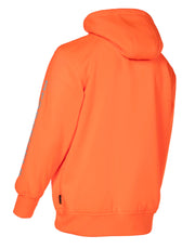 Sweat à capuche graphique Forcefield Orange haute visibilité avec logo sur les manches