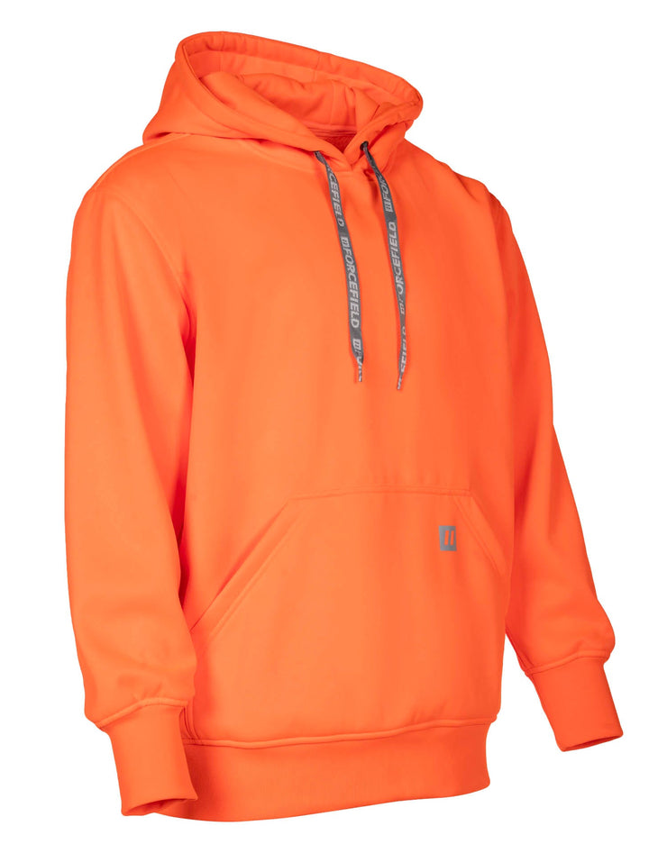 Sweat à capuche graphique Forcefield Orange haute visibilité avec logo sur les manches