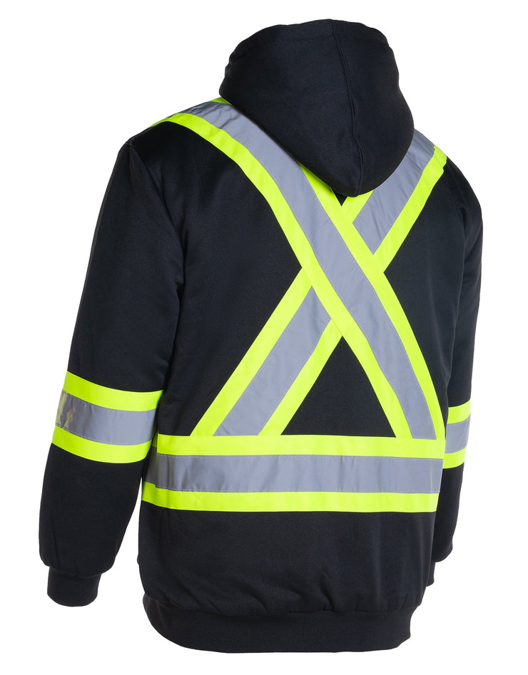 Deluxe Hi Vis Safety Hoodie, Detachable Hood