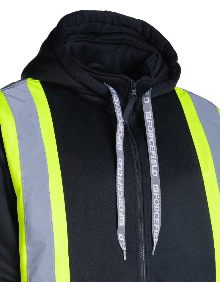 Deluxe Hi Vis Safety Hoodie, Detachable Hood