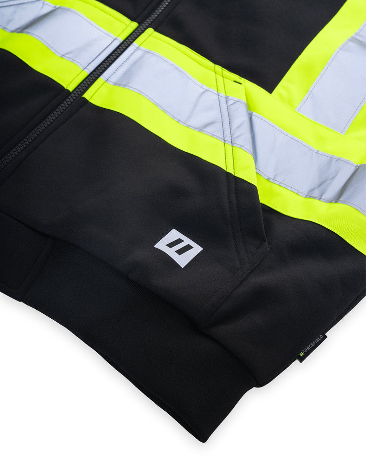 Deluxe Hi Vis Safety Hoodie, Detachable Hood