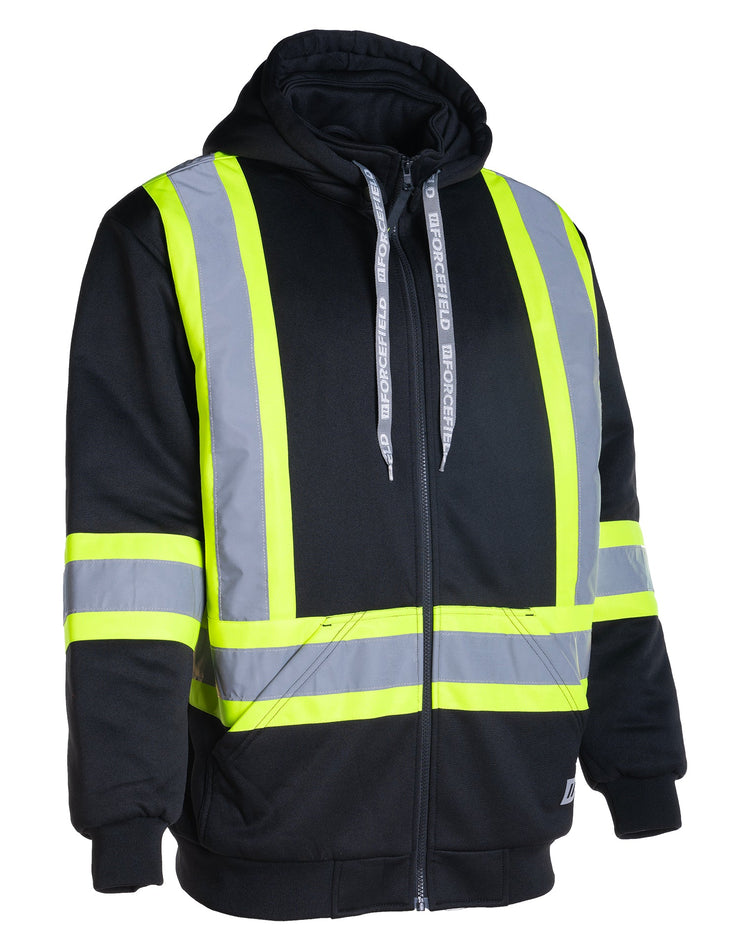 Deluxe Hi Vis Safety Hoodie, Detachable Hood