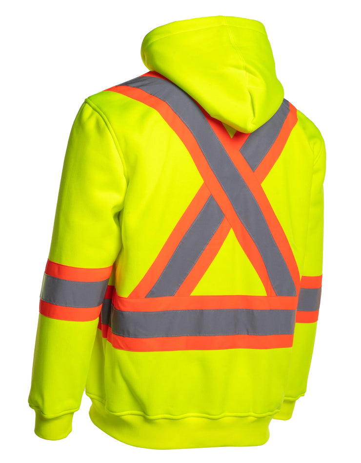 Deluxe Hi Vis Safety Hoodie, Detachable Hood