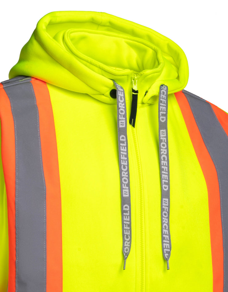 Deluxe Hi Vis Safety Hoodie, Detachable Hood