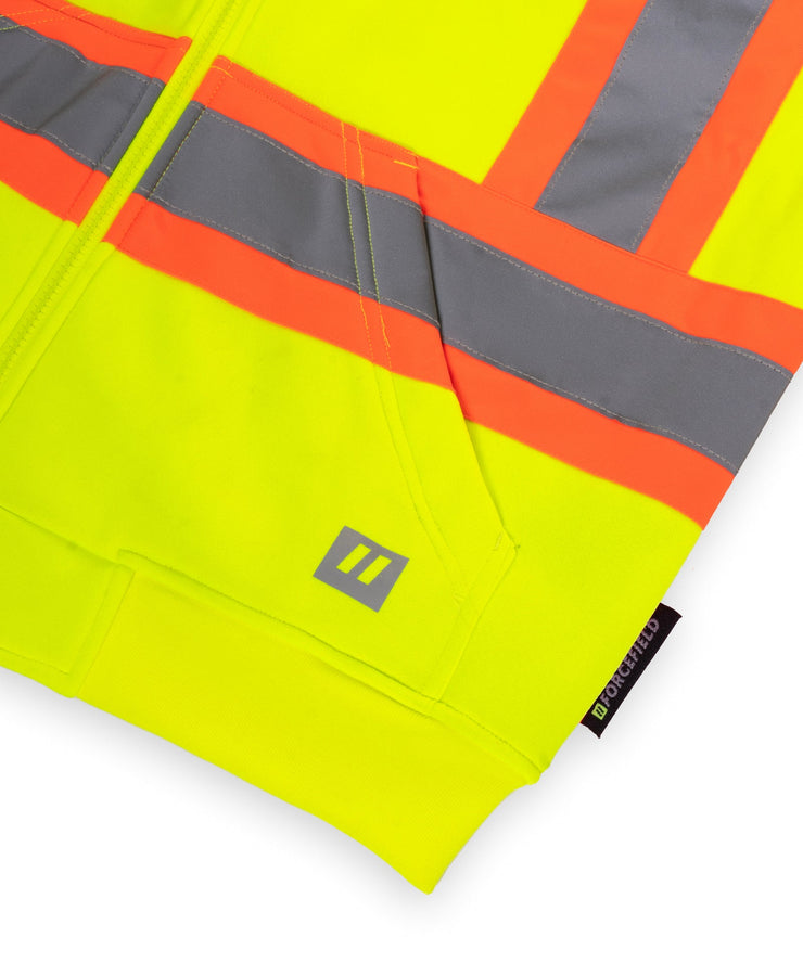 Deluxe Hi Vis Safety Hoodie, Detachable Hood