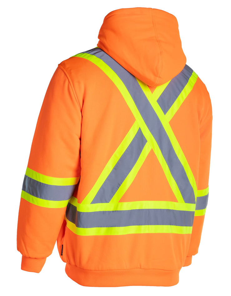 Deluxe Hi Vis Safety Hoodie, Detachable Hood