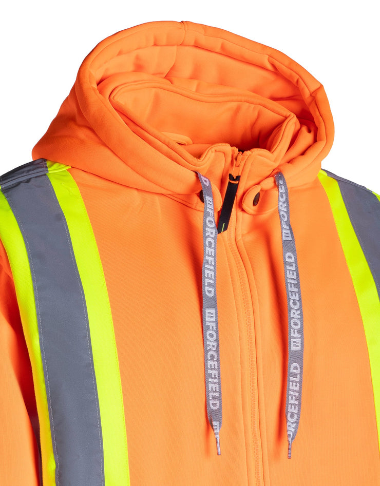 Deluxe Hi Vis Safety Hoodie, Detachable Hood