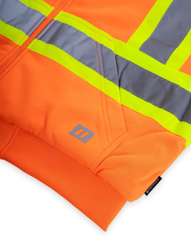 Deluxe Hi Vis Safety Hoodie, Detachable Hood