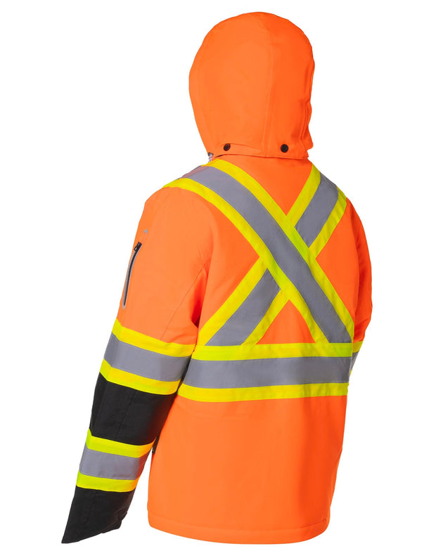 Women's Hi-Vis Safety Parka with Detachable Hood