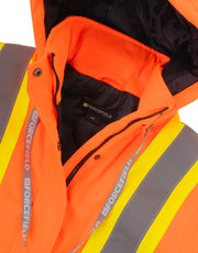 Women's Hi-Vis Safety Parka with Detachable Hood