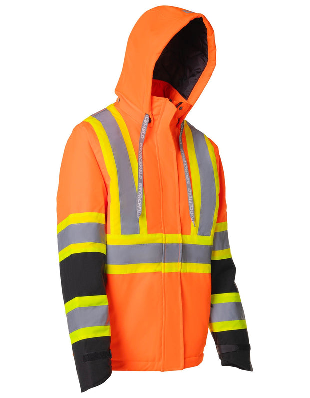 Women's Hi-Vis Safety Parka with Detachable Hood