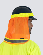 Hi-Vis Reflective Mesh Hard Hat Sun Shade Neck Sheild