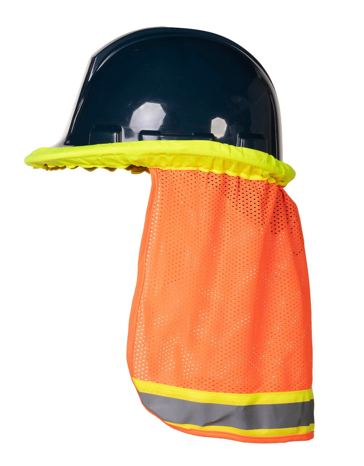 Hi-Vis Reflective Mesh Hard Hat Sun Shade Neck Sheild