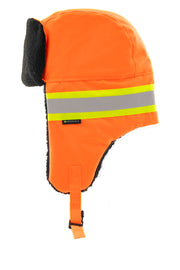 Hi Vis Orange Trapper Hat