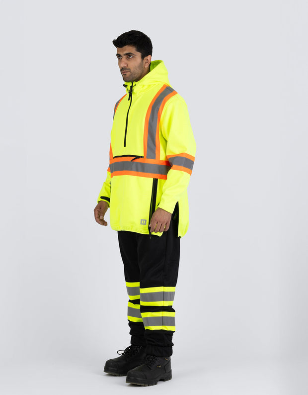 Hi Vis Safety Anorak Pullover Softshell