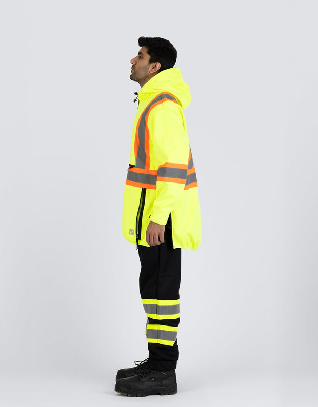 Hi Vis Safety Anorak Pullover Softshell