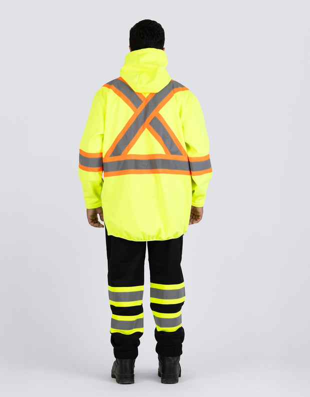 Hi Vis Safety Anorak Pullover Softshell