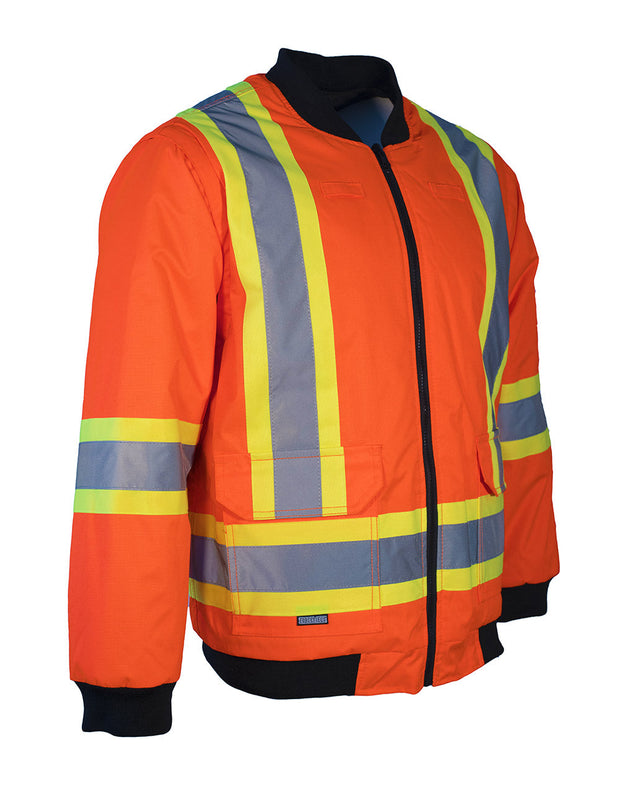 All Orange 4-in-1 Hi Vis Safety Parka