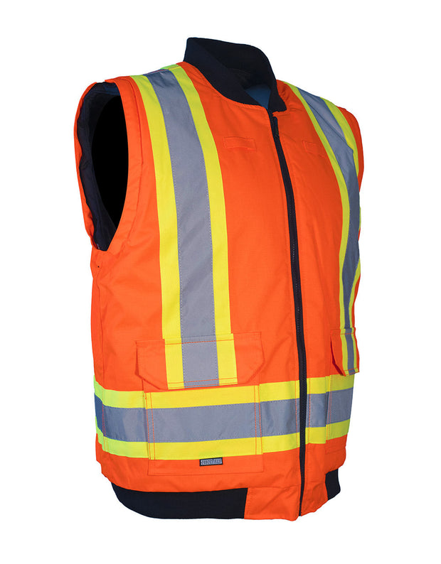 All Orange 4-in-1 Hi Vis Safety Parka