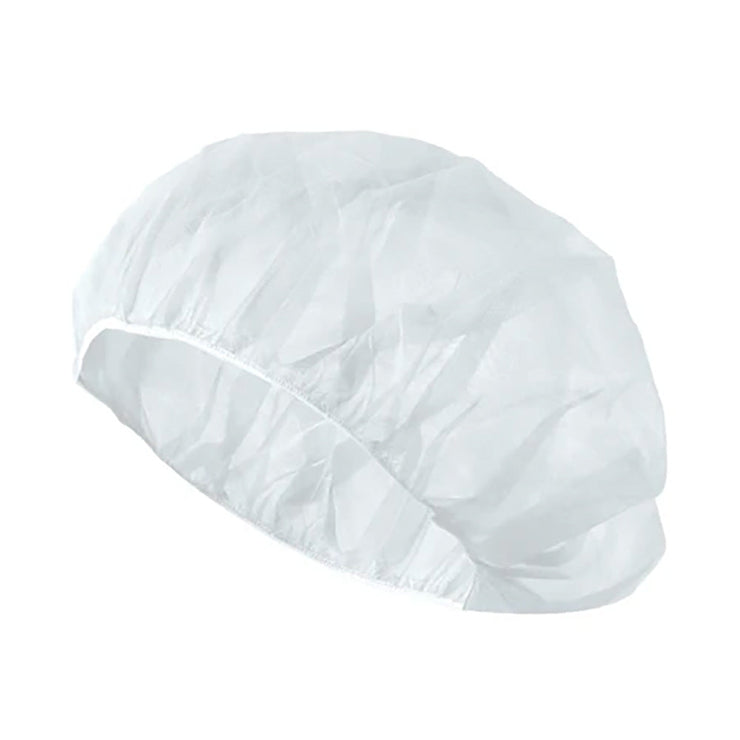 Bonnets bouffants, polypropylène blanc, 100 par sac