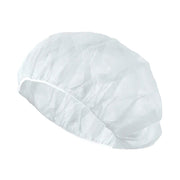 Bouffant Caps, White Polypropylene, 100 per bag